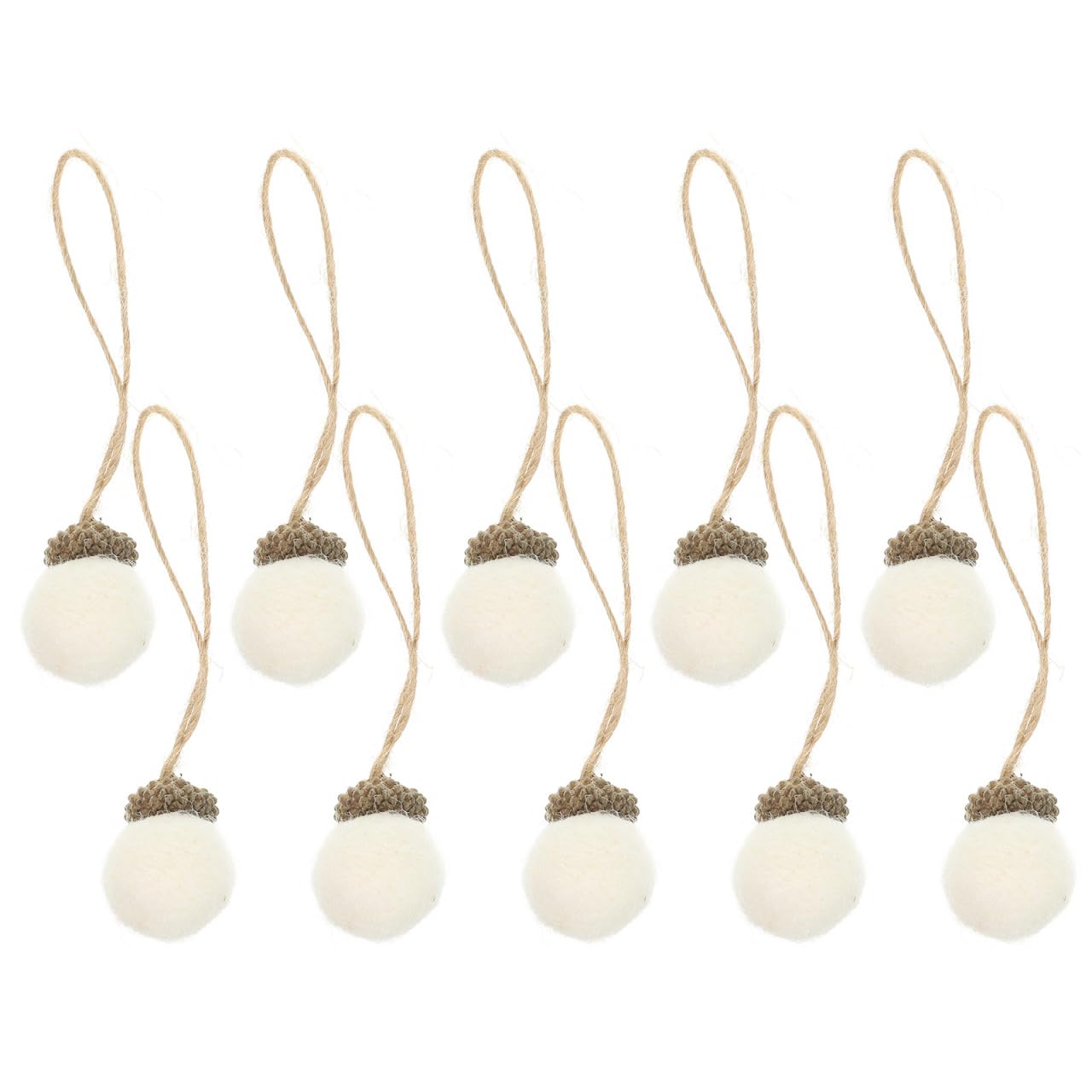 Christmas Felt Acorn Ornament 10pcs Ornament Christmas Hanging Felt Acorn Soft Balls Pine Cone Hanging Decorations for Tree Mantel Decor