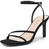 DREAM PAIRS Women’s High Stilettos Heels Open Toe Square Sandals Ankle Strap Pumps Sexy Comfort Strappy Dress Shoes Party Wedding Heeled Sandals