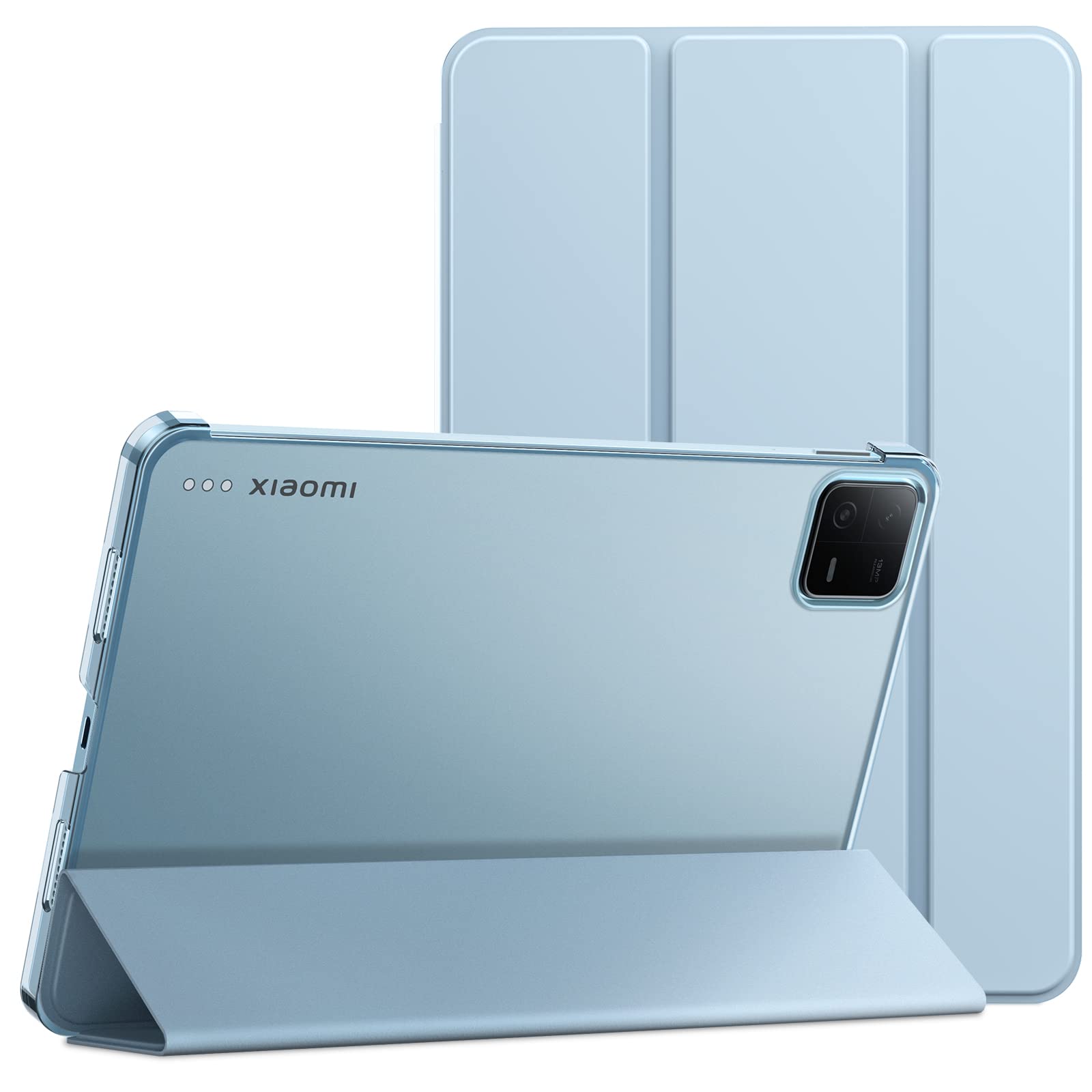 JETech Case for Xiaomi Mi Pad 6/6 Pro (11-Inch, 2023 Model, 6th Generation), Slim Stand Hard Back Shell Cover with Auto Wake/Sleep (Light Blue)