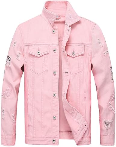 amazon pink denim jacket