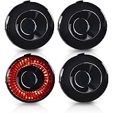 CNNELL LED Brake Lamp Tail Lights w/bulbs Fit Chevy Corvette C6 2005-2013 | 25958215 10440715 22762674 25958213 10440713 25958216 10440716 22762675 Smoked Lens Black Housing