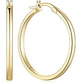 DZCYAN 14K Gold Hoop Earrings for Women Gold Earrings for Women Lightweight Hoop Earring for Womens Hoops Earring for Womens 20/25/30/40mm