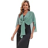 Baoqiya Chiffon Shawl Evening Scarf Shawls and Wraps for Women Wedding Party Bridal Scarves Cover Ups