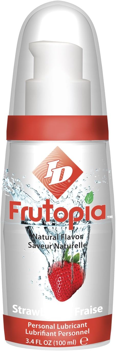 ID Frutopia Strawberry Lube 100ml Pump Bottle, Naturally Flavoured Water Based Lubricant - Image 3