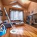 Premium All In One Stainless Steel 360 Spin Mop & Bucket System ~ Self-Wringing Mop With 3 Microfiber Mop Heads ~ Extended Length Adjustable Mop Pole with Stainless Steel Mop Plate