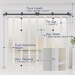 AONAYIOA 11FT/132'' Bi-Folding Sliding Barn Door