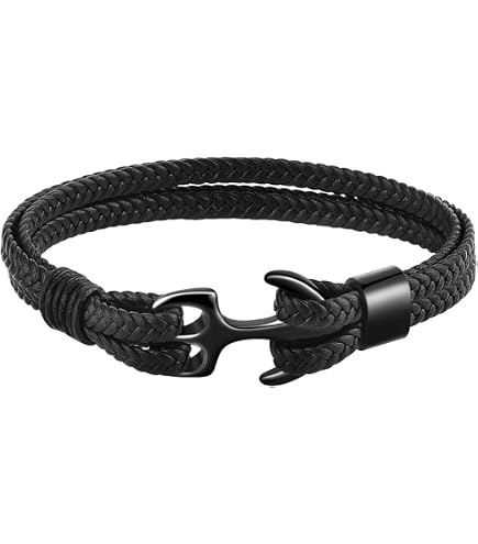 Amazon.com: HAQUIL Black Paracord Anchor Bracelet | Unisex