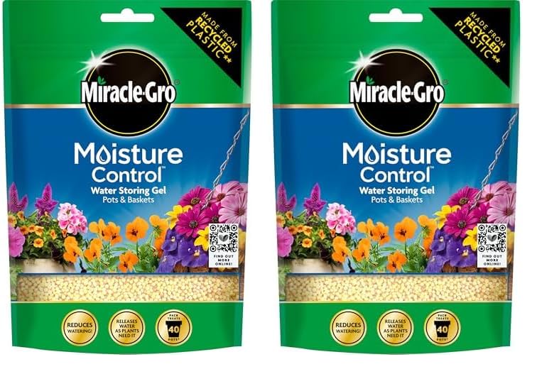 Miracle-Gro Moisture Control Water Storing Gel for Pots & Baskets, 200g (Pack of 2)