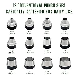 SENROG 12 in 1 Hole Punch Set, Hollow Punch Set for