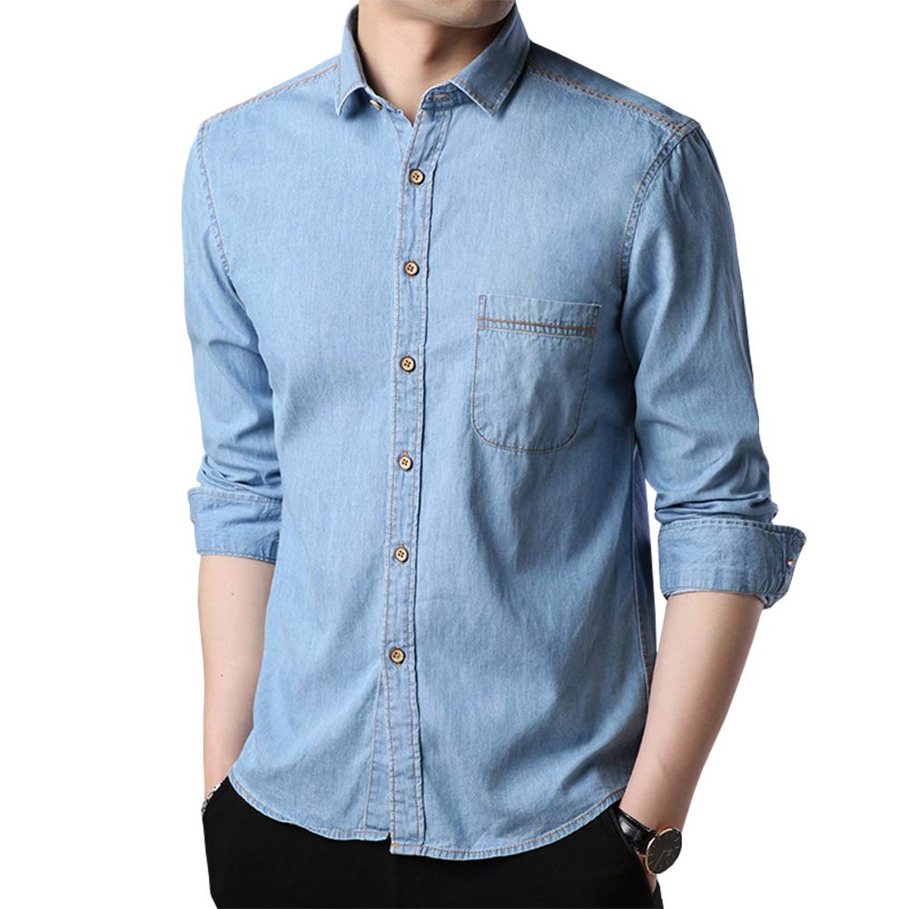 button down shirts denim