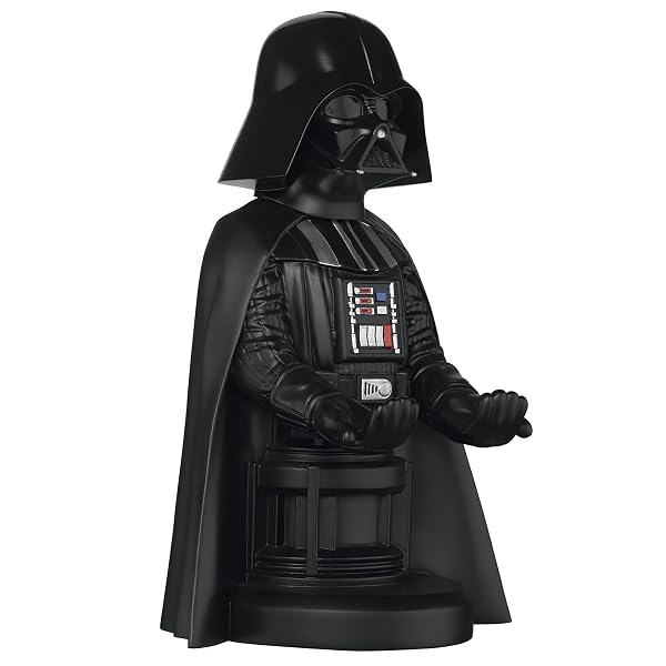 EXQUISITE GAMING: STAR WARS: DARTH VADER – ORIGINAL MOBILE PHONE & GAMING CONTROLLER HOLDER, DEVICE STAND, CABLE GUYS, LICENSED FIGURE (MULTI-COLORED)