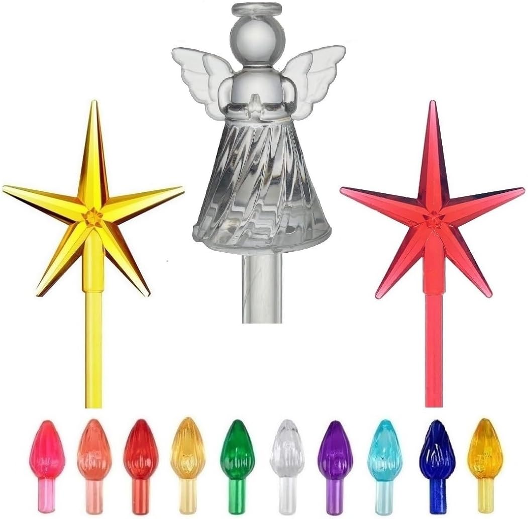 Tree Toppers - YiKitHom Ceramic Christmas Tree Replacement Lights Bulbs