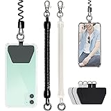 takyu Phone Lanyard, 2 Pack Universal Cell Phone Lanyard with Elastic Strap, Phone Safety Tether Phone Strap Compatible with 