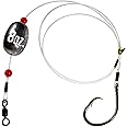 Rite Angler Weighted Grouper Rig with Circle Hook & Egg Sinker in 4oz, 6oz, 8oz. Offshore Saltwater Big Game Fishing Grouper Snapper Angling