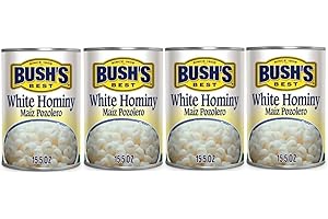 VENDING 2 U Bush's Best Original White Hominy, 15-Ounce Cans (Pack of 4)