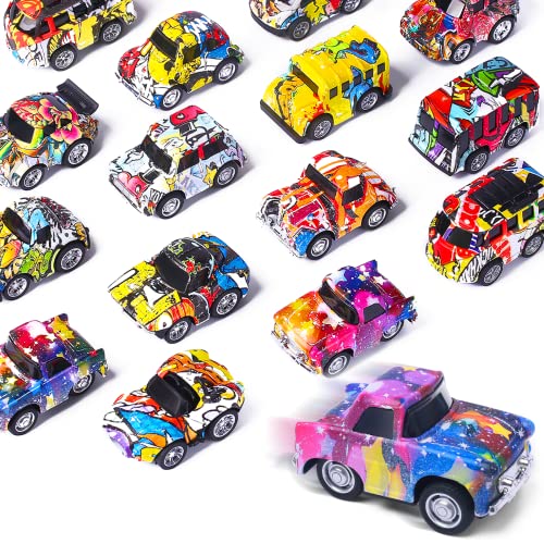12 DieCast Metal Cars Toys for 35 Year Old Boys Toddlers, Pull Back