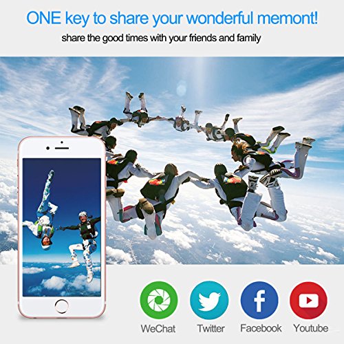 KAMRE 360 Degree Camera VR 30fbs HD Point and Shoot Digital Cameras 3D Panoramic Digital Video Wide Angle Fisheye Lens Free App for Iphone Android
