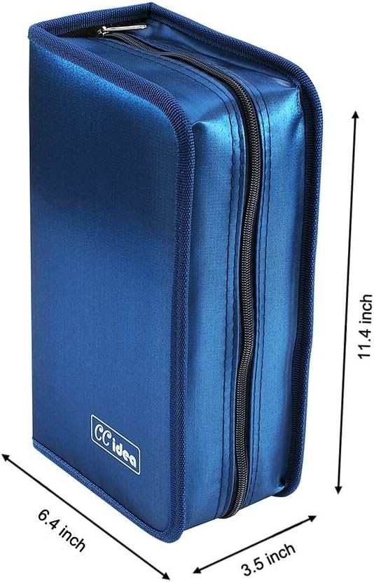 128 Capacity CD/DVD Case Holder, Storage Binder by CCidea (Blue): Electronics