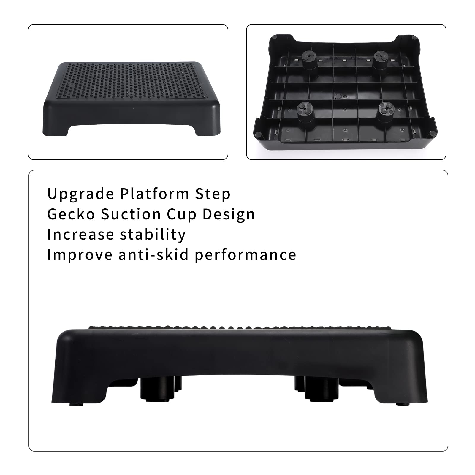 fotree One Step Stool, Safety Step Platform for Senior ＆ Adults, Non-Slip Mobility Step Platform for Stair, Car, Bed, Chair, Shower, Bathtub, Outdoor, 3.5 Inch High Rise Stairs 440 Lbs Capacity