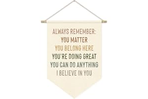 ETVISO Positive Affirmations Wall Decor, Inspirational Boho Classroom Decor, Always Remember You Matter Wall Hanging Pennant Flag Banner Decor Gifts for Nursery Bedroom Playroom