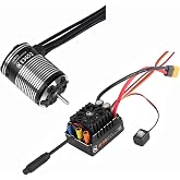 XC E10 2-4S Sensored Brushless ESC and E3652 2S 5400KV Motor Combo for 1/10 | Bluetooth APP Programming,6.0V/7.4V/8.4V BEC,5400KV,light load,speed,Turbo Timing,Multiple protection,Smart Fan