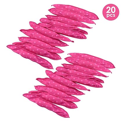 Locisne 20pcs flexible Schaumstoff-Schwamm-Haar-Lockenwickler, keine Hitze-Haar-Lockenwickler-magisches Kissen-weiche Rollen 