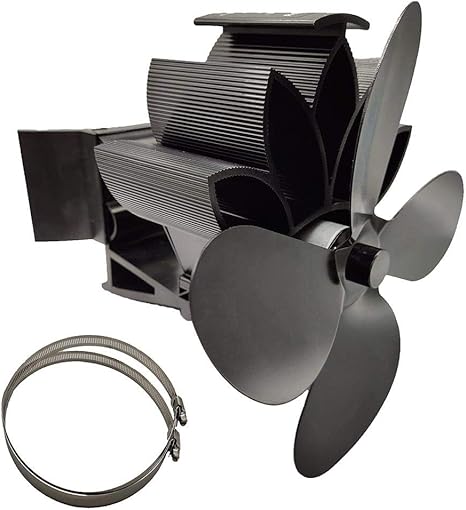 Ventilador Para Estufa Silencioso 4 Palas Ventilador De Chimenea