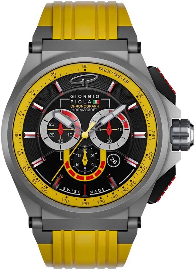 Giorgio Piola Men's Strat-3 Yellow Sport Chronograph Watch