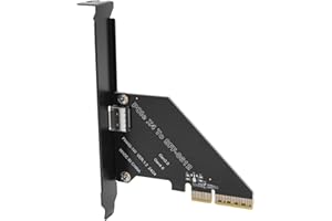 PCIe 4.0 X4 to Oculink SFF 8612 Adapter Card for External GPU & NVMe SSD, High Speed eGPU & SSD Expansion with SFF 8611 Cable