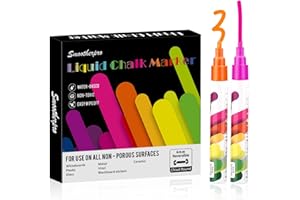SMOOTHERPRO Liquid Chalk Marker Set 8 Colors 6mm Hightlight Blackboard Colorful Markers for Store Promotion, Menu Board, Art Decoration, Advertisement, Chalkboard