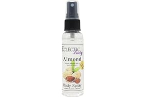 ECLECTIC LADY Almond Body Spray (Double Strength), 2 ounces, Body Mist for Women with Clean, Light & Gentle Fragrance, Long Lasting Perfume with Comforting Scent for Men & Women, Cologne with Soft, Subtle Aroma For