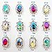 JIEPING 12 Pcs/Bag Rhinestone Nail Art Decoration Glitter Charming Shiny Faux Gem 3D DIY Nail Art Tips