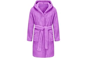 RUOGU Kids Bathrobe, Toddler Hooded Soft Towel Robe for Girls Boys Terry Cloth Robes Sleepwear
