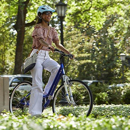 700c Royce Union RMY Womens 21-Speed Hybrid Comfort Bike, 15" Aluminum Frame, Pearl Blue