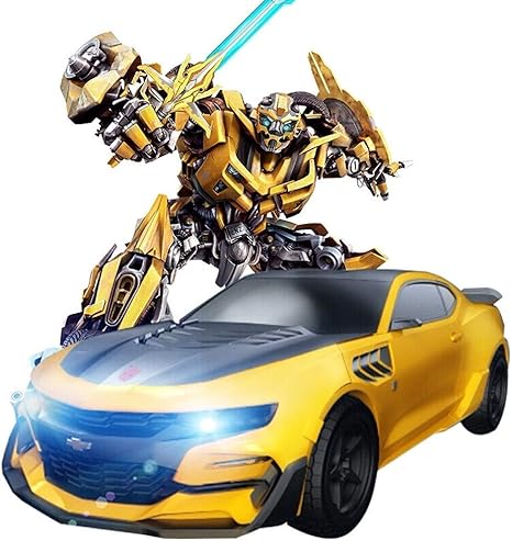 Amazon Co Jp リモコン車 子供のリモコン車のバンブルビー漂流ロボットワンタッチトランスフォーミング車のモデルリモコン車の変形玩具1 12子供のための楽しい時間黄色 ホーム キッチン