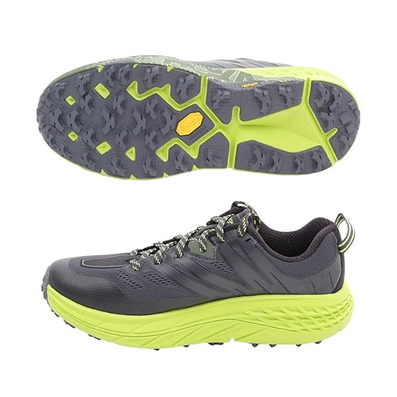 HOKA ONE ONE Mens Speedgoat 3 Mesh Synthetic Ebony Black Trainers 8 US