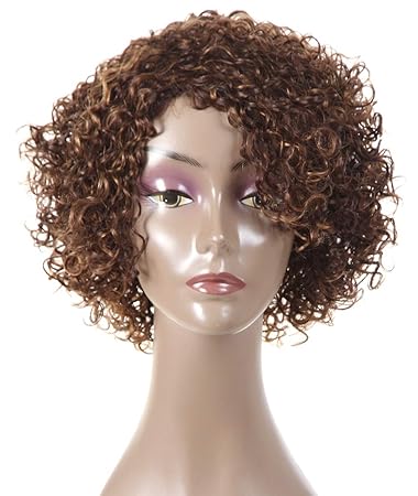 Amazon Com Short Curly Human Hair Wigs For Black Women Hua 8