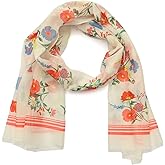 kate spade new york Women's Whimsical Garden Oblong Scarf, Stylish & Lightweight Fashion Accessory