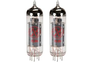 J.J. Matched Pair Vacuum Tubes, JJ EL84 6BQ5, Glass, Transparent, Instrument Amplifier Tubes, Hardware Components, 1