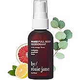 By Rosie Jane Wake Full Body Deodorant Spray - Aluminum Free Deodorant and Body Spray for Women & Men - Enriched with Eucalyptus, Grapefruit & Lemon - Suitable for Sensitive Skin (53ml)