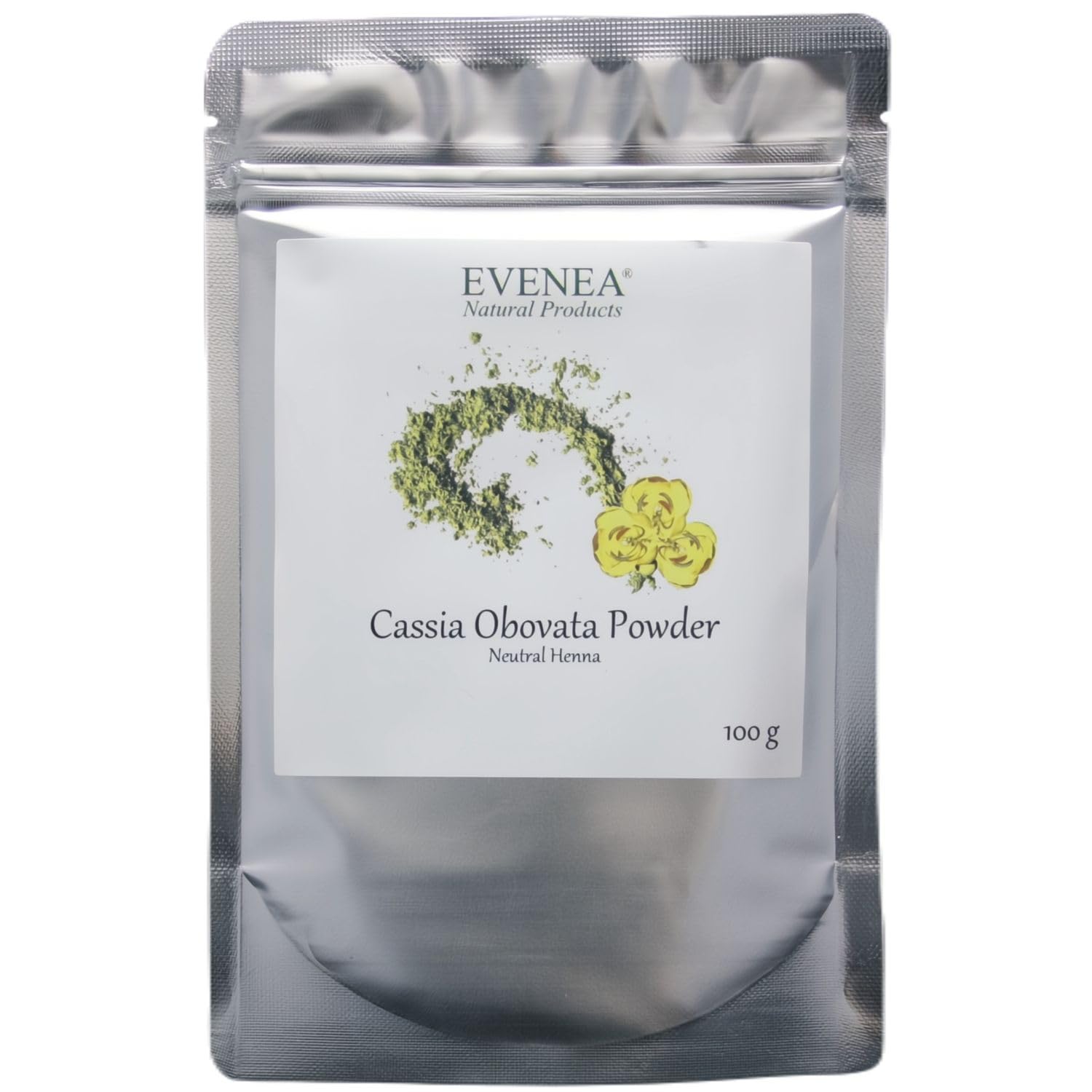 EVENEA Cassia Obovata Powder Neutral Henna Senna Leaves Conditioning - Premium Quality Natural Chemical Free Hair Treatment - 100g