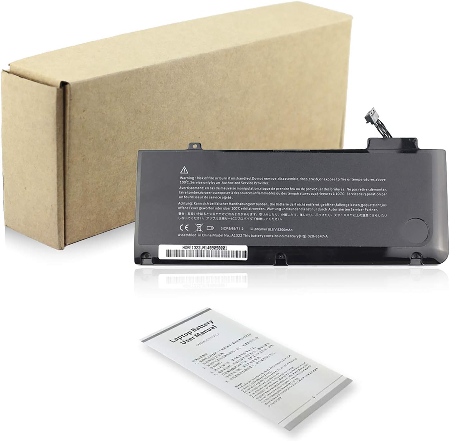 Bay Valley Parts Battery for APPLE A1322 A1278 (Mid 2009, Early 2010, Early/Late 2011, Mid 2012) Unibody MacBook Pro 13'', fits MB990*/A MB990LL/A MB990J/A