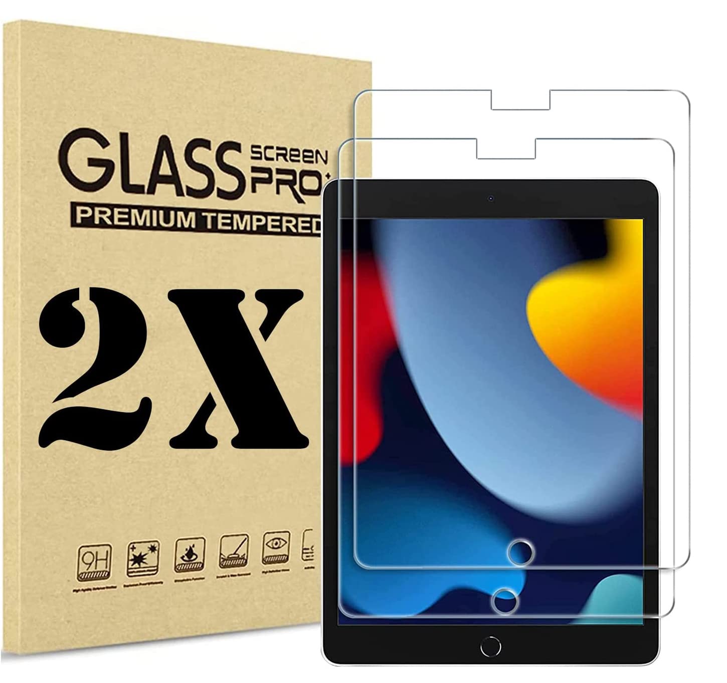 iPad 10.2 Screen Protector 2021/2020/2019 / iPad 9th Generation Screen Protector/iPad 8th Generation Screen Protector/iPad 7th Generation Screen Protector/iPad Air 3 / Pro 10.5 Screen Protector