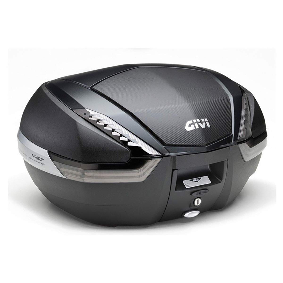 Givi V47NNT Tech Monokey Top-Case in Carbon-Look Transparent Reflectors - Black/Grey
