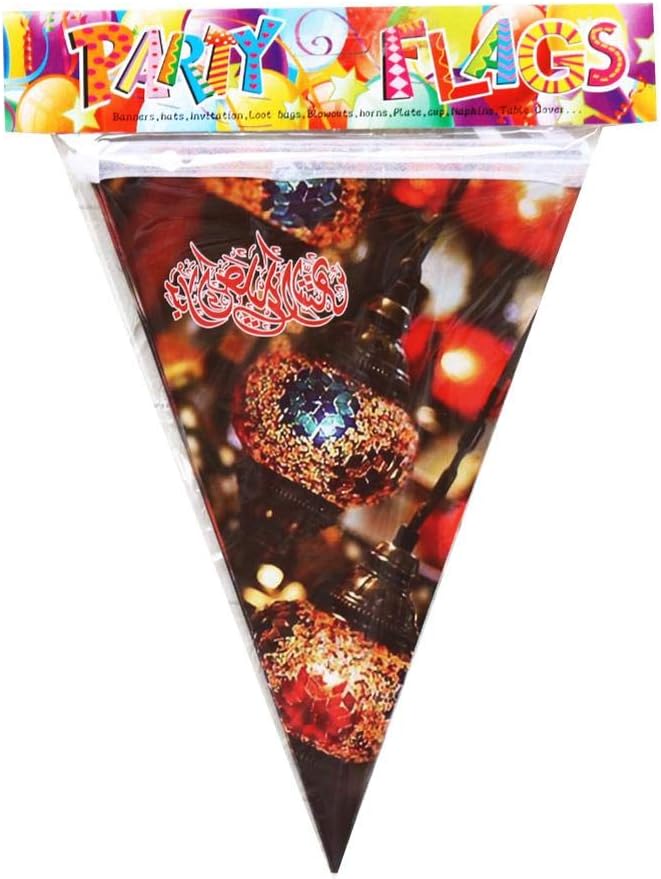 Supicity 2020 Ramadan - Eid Mubarak Letter Banner Decoration Banner Cutouts Eid Mubarak Moon Star Banner