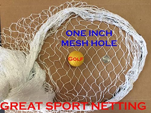Mnet 20Ft X 25Ft Fishing Net, Sport Netting for Golf Backstop, Hockey, La Crosse, Barrier, Sports, Fish