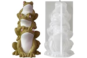 Frog Silicone Molds - Animal Candle Making 3D Frog Mould Aromatherapy Plaster Moulds For Soap Clay Cement Resin Craft Home Ac