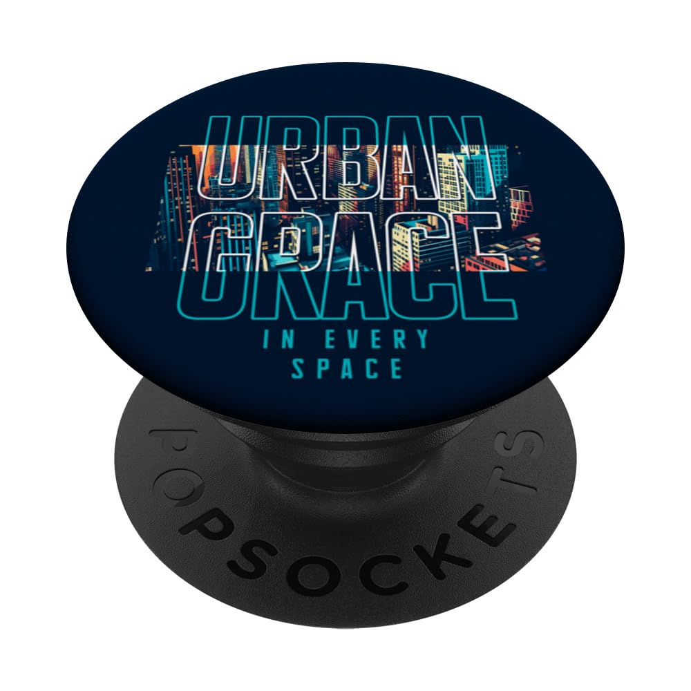 Urban Grace in Every Space Abstract Cityscape PopSockets Swappable PopGrip