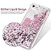VEGO Case Compatible with iPhone 7 iPhone 8, New Soft Bumper Liquid Glitter Full Protection Case with Diamond Shape Moving Glitters for Apple iPhone 7 (2016) / iPhone 8 (2017) (Rose Gold)