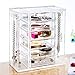 FabricMCC Clear Jewelry Box - Premium Quality Cosmetics Makeup Organizer Set - Jewelry Big Storage Case Display with 6 Drawer and 2 Side Swings for Home, Office